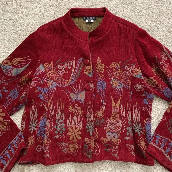 Citron Rayon Jacket. Size L. - Picture 2 of 11